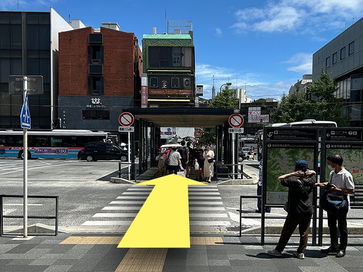 鎌倉駅から徒歩の道順2