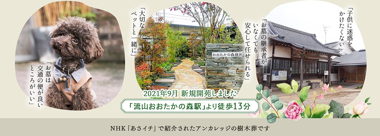 2021年9月開苑しました　流山おおたかの森駅より徒歩13分　NHKあさイチで紹介されたアンカレッジの庭苑です。